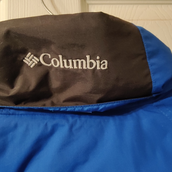 Columbia Goodfair Mens Blue Black Core Interchange Windbreaker Hooded Sz L - Picture 14 of 16